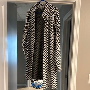 Women’s Black and White Rouched Jacket